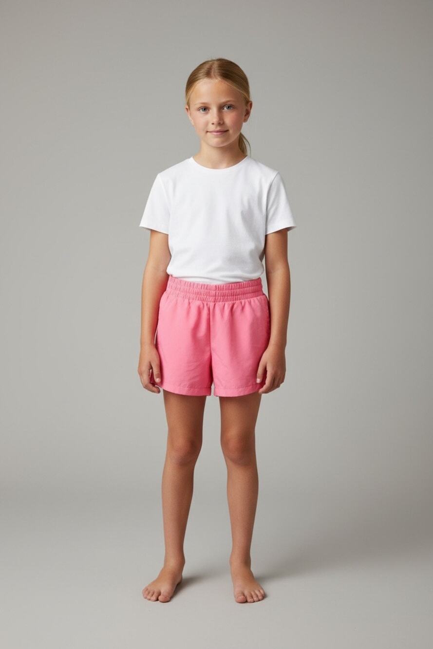 Old Navy Active Girls Pink Athletic Running Shorts Size L 10/12 Elastic Waist
